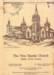 Bulletin - 100th Anniversary by First Baptist Church Shelby
