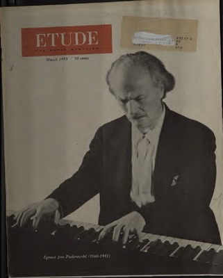 Cover art from the May 1933 edition of Etude magazine featuring two girls  at the piano excited to play scores from the latest edition of the  magazine.
