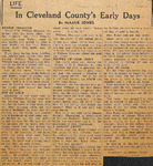 1949, November 24 - Cleveland County Early Days by Mamie Jones