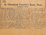 1949, November 16 - Cleveland County Early Days by Mamie Jones