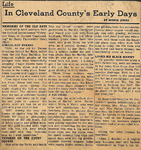 1949, August 18 - Cleveland County Early Days by Mamie Jones