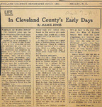 1949, April 7 - Cleveland County Early Days by Mamie Jones