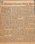 1949, April 21 - Cleveland County Early Days by Mamie Jones
