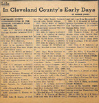 Undated (07) - Cleveland County Early Days
