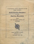 Clubs and Organizations - 1933, October 19 - DAR 14th Annual Meeting