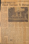 Growth of Religion in Area - Church Continues to Distinguish with Its Services - 1948, December 23 (News Clipping)