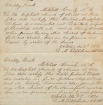 Zion Church Record Book - Transfer of Letter, Mansfield Padgett - 1870, October 7 by Grassy Creek Baptist Church