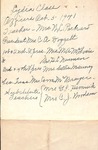 Lydia Class - Officer's List - Oct. 5, 1941