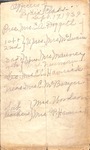 Lydia Class - Officers List - Sept. 17, 1939