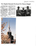 News Clipping - New Hymnals Purchased for Dover Chapel