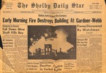 News Clipping - Early Morning Fire Destroys Building At Gardner-Webb by The Shelby Daily Star
