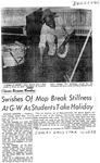 Swishes Of Mop Breaks Stillness at G-W as Students Take Holiday Article by Shelby Daily Star