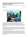 Mission Team from Gardner-Webb Works with Clinic and Center in Guatemala