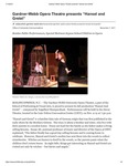 Gardner-Webb Opera Theatre presents “Hansel and Gretel”