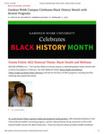 Gardner-Webb Campus Celebrates Black History Month with Several Programs by Office of University Communications