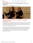 Gardner-Webb Concert Choir Presents Spring Tour, ‘pro Deo et Humanitate’