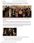 Gardner-Webb Biology Honor Society Inducts New Members by Office of University Communications