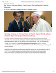 Dr. Steven Harmon Meets Pope Francis During Baptist-Catholic Dialogue