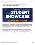 Communication, Art and Design Showcase Features Works of 30 Gardner-Webb Students by Office of University Communications