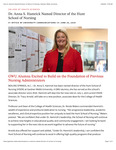 Dr. Anna S. Hamrick Named Director of the Hunt School of Nursing