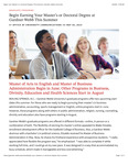 Begin Earning Your Master’s or Doctoral Degree at Gardner-Webb This Summer