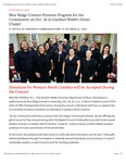 Blue Ridge Consort Presents Program for the Community on Oct. 26 in Gardner-Webb’s Dover Chapel