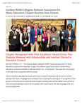 Gardner-Webb Collegiate National Association for Music Education Chapter Receives State Honors