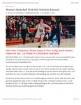 Women’s Basketball 2024-2025 Schedule Released