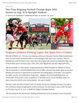 Two-Time Reigning Football Champs Begin 2024 Season on Aug. 29 in Spangler Stadium by Office of University Communications