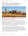 ‘Mission in Action’: Gardner-Webb Human Services Students use Skills to Propose Nonprofit Ideas