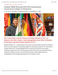 Gardner-Webb Honored with New International Award from Colleges of Distinction