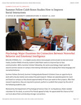 Summer Fellow Caleb Roten Studies How to Improve Social Interactions