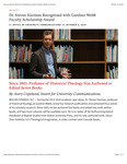 Dr. Steven Harmon Recognized with Gardner-Webb Faculty Scholarship Award