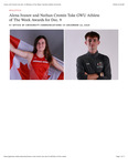 Alena Ivanov and Nathan Cremin Take GWU Athlete of The Week Awards for Dec. 9