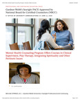 Gardner-Webb’s Searight PACE Approved by National Board for Certified Counselors (NBCC)