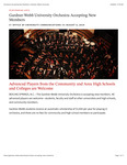 Gardner-Webb University Orchestra Accepting New Members