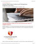 Gardner-Webb Online Graduate and Undergraduate Programs to Start Soon