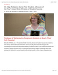 Dr. Olga Poliakova Earns First ‘Student Advocate of the Year’ Award from Division of Student Success by Office of University Communications