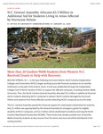 N.C. General Assembly Allocates $3.5 Million in Additional Aid for Students Living in Areas Affected by Hurricane Helene by Office of University Communications
