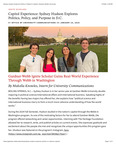 Capitol Experience: Sydney Hudson Explores Politics, Policy, and Purpose in D.C. by Office of University Communications and Gardner-Webb University