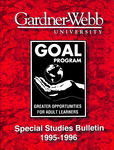 1995 - 1996, Gardner-Webb University GOAL Academic Catalog