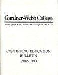 1982 - 1983, Gardner-Webb GOAL Academic Catalog