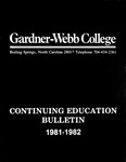 1981 - 1982, Gardner-Webb College GOAL Academic Catalog