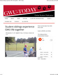 Student Siblings Experience GWU Life Together by Guinten Burton