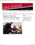 Magician Peter Boie Returns to Gardner-Webb by Andy Bennett and Alex Bennett
