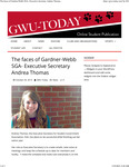 The Faces of Gardner-Webb SGA- Executive Secretary Andrea Thomas