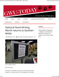 National Novel Writing Month Returns to Gardner-Webb