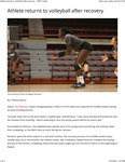 Athlete Returns to Volleyball After Recovery by Chelsea Sydnor