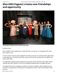 Miss GWU Pageant Creates New Friendships And Opportunity