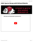 GWU Sports Recap with Richard Martin